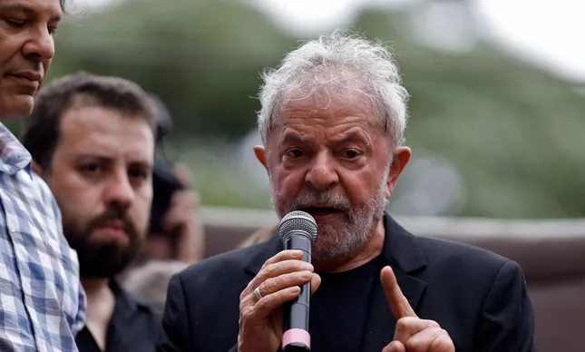 brazilian former president luiz inacio lula da silva speaks next to brazilian for
