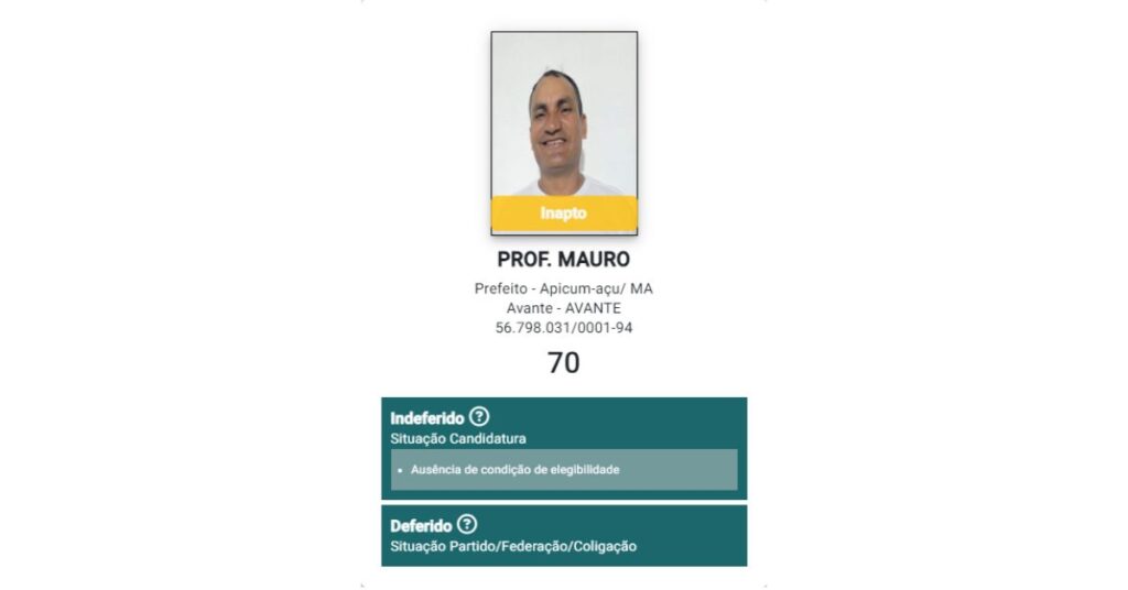 Indeferido Certidões